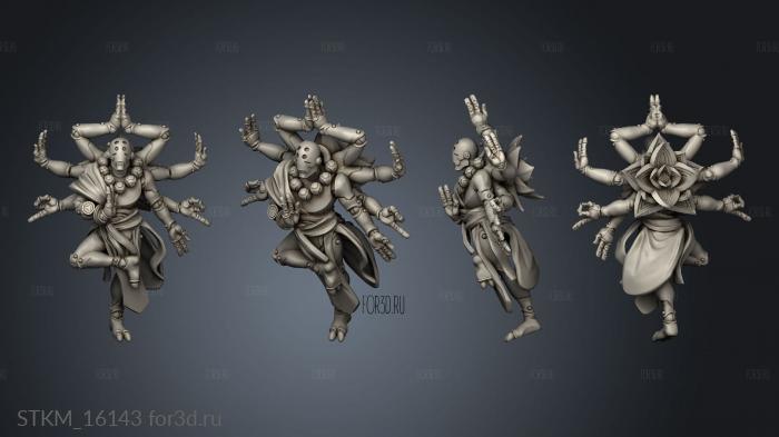 Wired Monk and Druid stl model for CNC