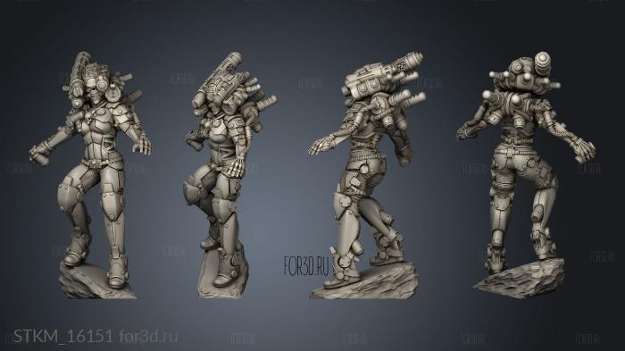 Warhammer Female Assassin Jade Devil Culexus stl model for CNC