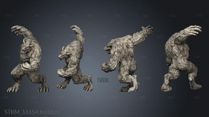 werewolves Raised Claw stl model for CNC