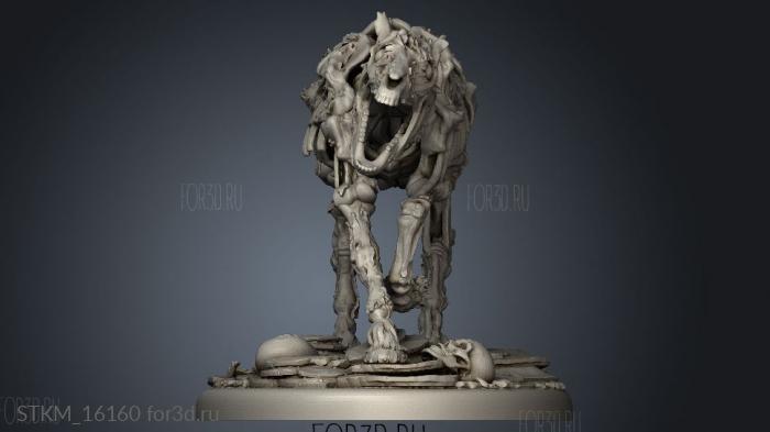 undead skeleton draugr horse stl model for CNC