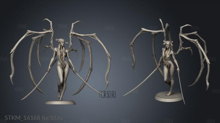 Undead Succubus Sexy Winged stl model for CNC