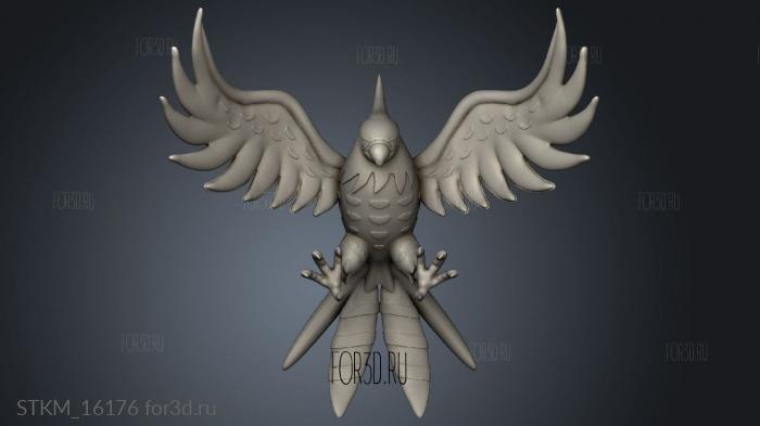 Talonflame Pokemon Figurine Unite TalonFlame stl model for CNC