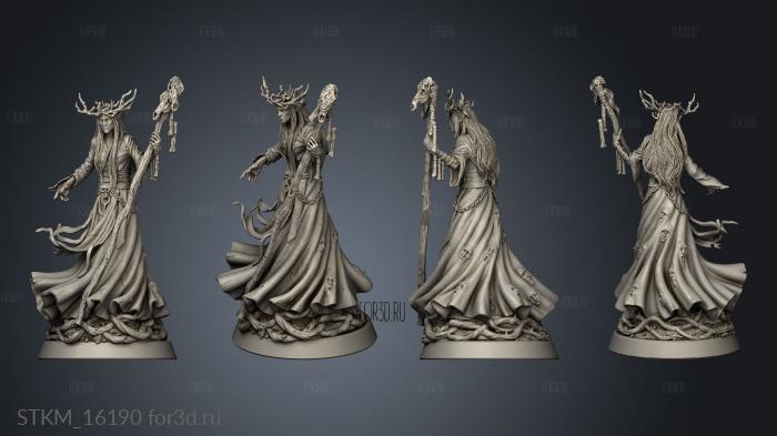 Tangleheart Forest Unseelie Elf Mage stl model for CNC