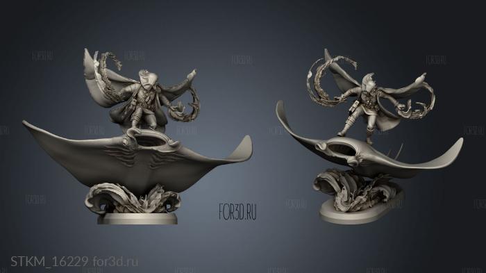 The Carcarodonic Pirate Lords Manta Rider stl model for CNC