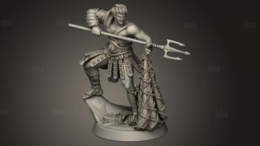 Гладиатор Алой Сан -Арены Ретиарий 3d stl модель для ЧПУ