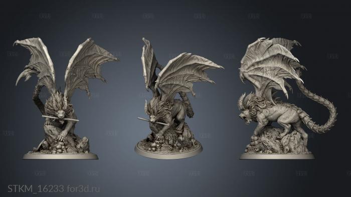 The Crimson Sand Arena Manticore stl model for CNC