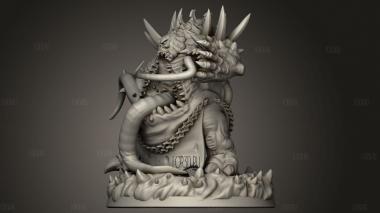 Дремлющий Бог 3d stl модель для ЧПУ