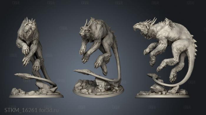 White Werewolf Tavern Drag ped stl model for CNC