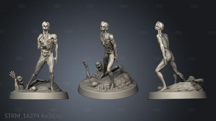 Zombie Horde stl model for CNC