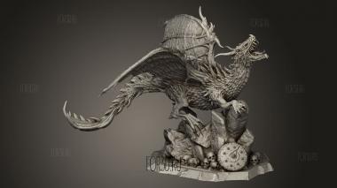 МОЛОДОЙ ДРАКОН 3d stl модель для ЧПУ