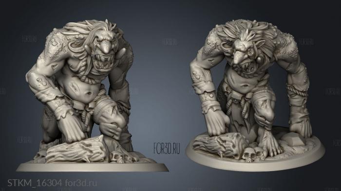 The Giants Trolls Horde Troll Roaring stl model for CNC