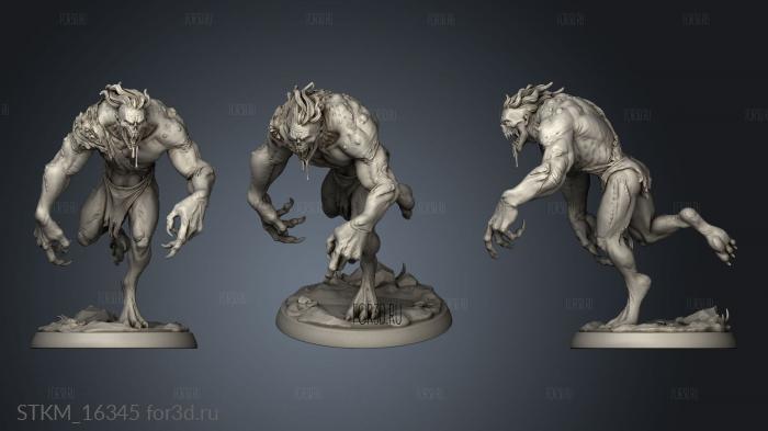 White Werewolf Tavern Ghouls ghoul stl model for CNC