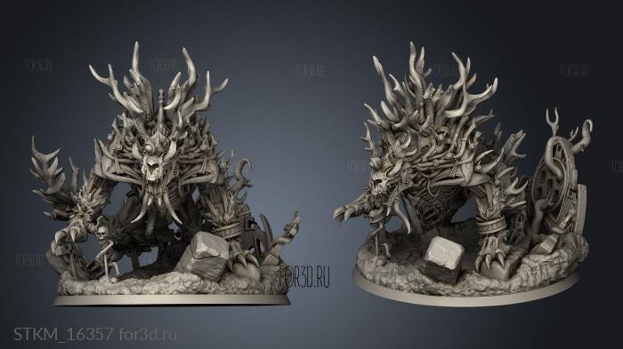 The Undead Fiend Antlers stl model for CNC