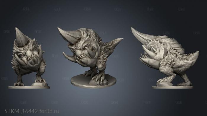 Horned Goblin Hound stl model for CNC