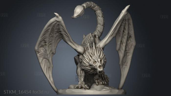 Undead Manticore stl model for CNC