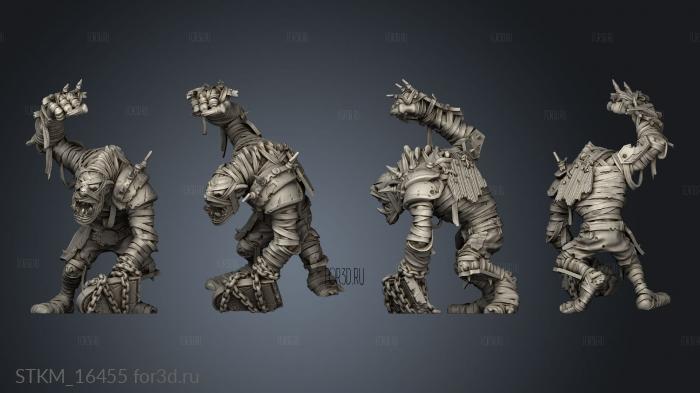 undead necro shambling Mummy stl model for CNC