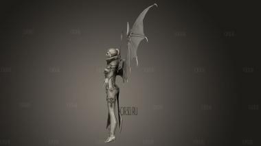 Девушка-вампир с белой кожей 3d stl модель для ЧПУ