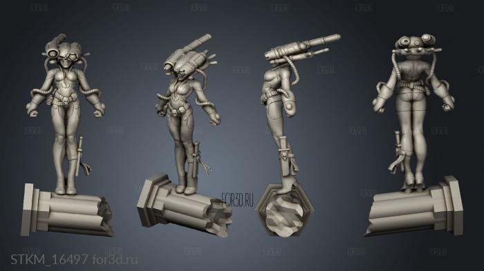 Calista Assassin De Listas pillar stl model for CNC