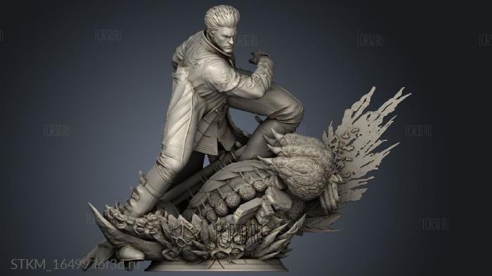 Vergil Statue Devil Cry stl model for CNC