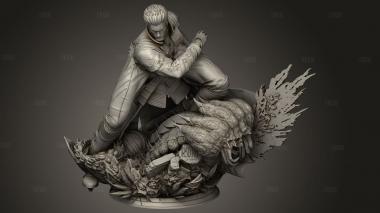 Статуя Вергилия Крик дьявола 3d stl модель для ЧПУ