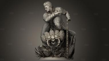 Статуя Вергилия Крик дьявола 3d stl модель для ЧПУ