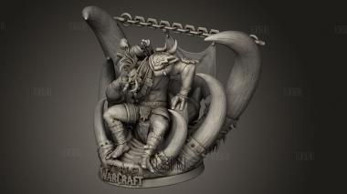 Вол джин для цепи подставки 3d stl модель для ЧПУ