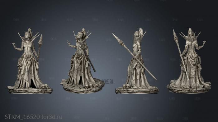 Vyxra the Necromancer stl model for CNC