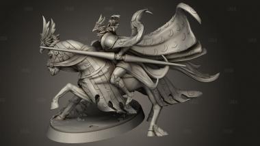 Странствующие рыцари Камелота Конный рыцарь спин ХАЙ 3d stl модель для ЧПУ