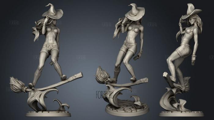 Anita the Young Witch stl model for CNC