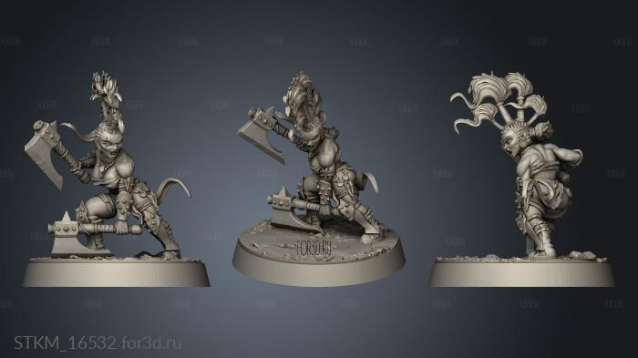 Dwarves Ark An Dar Troops Bloodstone Berserkers stl model for CNC