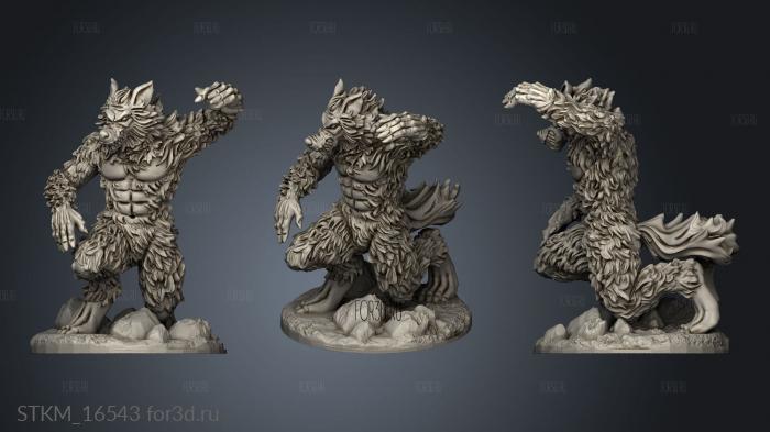 Werewolf stl model for CNC