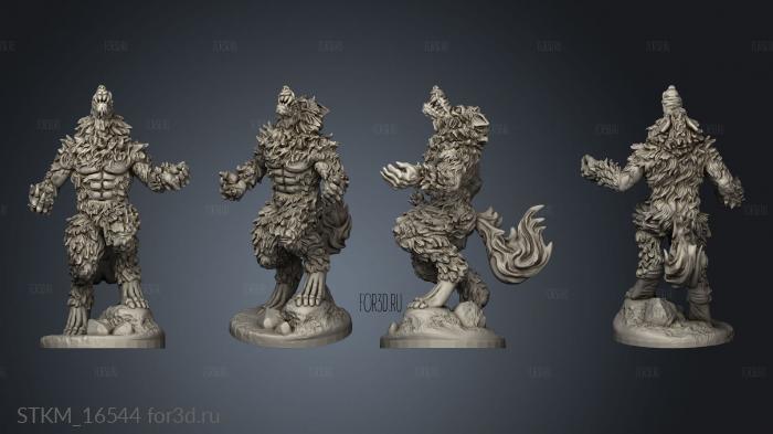 Werewolf stl model for CNC