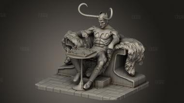 Локи играет в шахматы 3d stl модель для ЧПУ