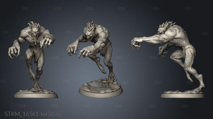 White Werewolf Tavern Ghouls ghoul stl model for CNC