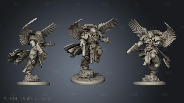 Winged Raven Guard Librarian Raven Guard stl model for CNC