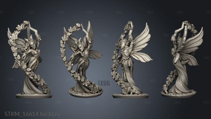 Wood elf characters fae sorceress stl model for CNC