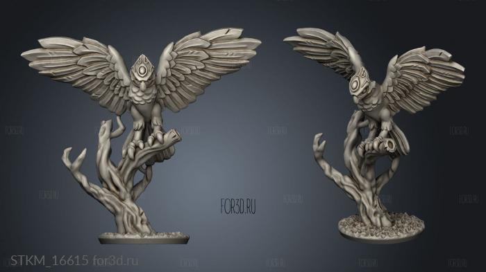 Woodelfcharacters hawk rider hero stl model for CNC