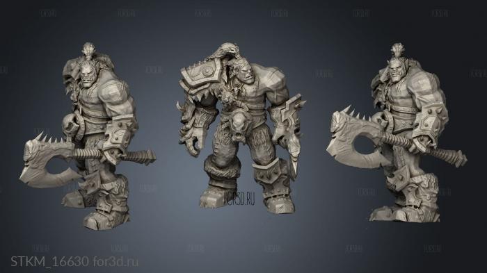 world Warcraft Grommash Hellscream stl model for CNC