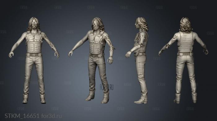 Johnny Silver Keanu stl model for CNC