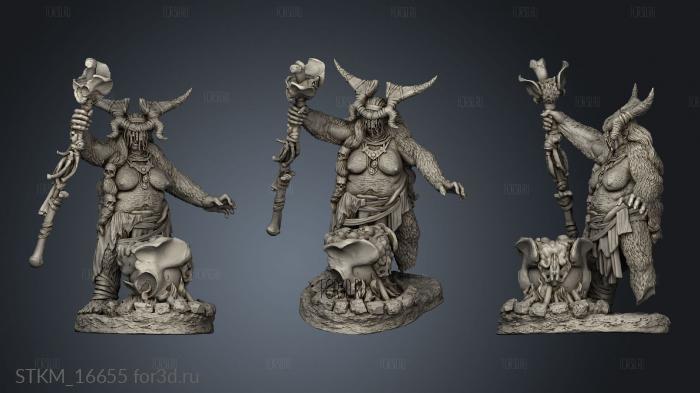 Yetis Female Yeti smoke stl model for CNC