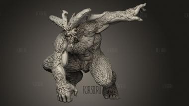 Йети Крадущийся 3d stl модель для ЧПУ