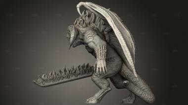 Герой темный Балрог 3d stl модель для ЧПУ