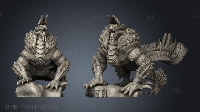 zinogre jinouga monster hunter bootleg stl model for CNC