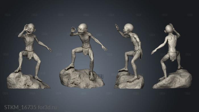 Tolkien Gollum His Precious Gollum stl model for CNC