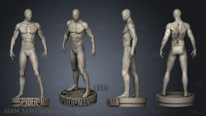 Spider Man Game Suit Spiderman statue stl model for CNC