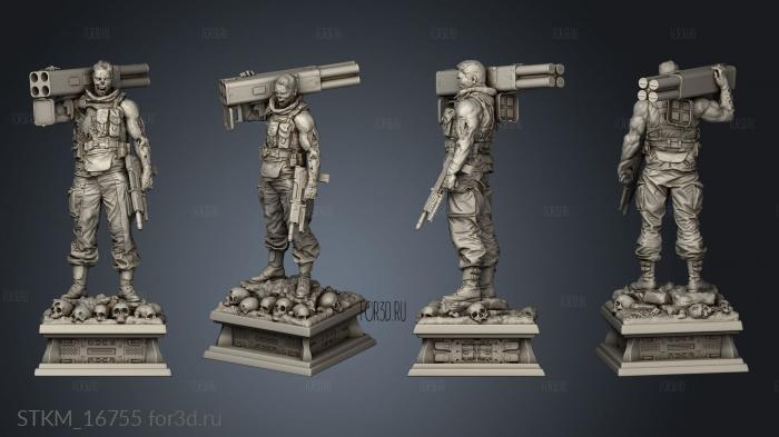 Terminator zombie stl model for CNC