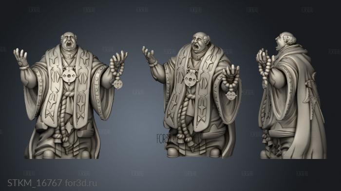 Townsfolk Cleric stl model for CNC