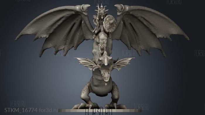 orcs and goblins Wyvern Warboss Built stl model for CNC