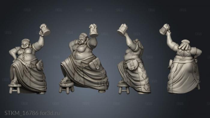 Townsfolk Courtier stl model for CNC