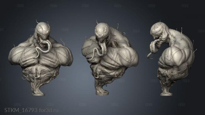 Venom Coin Cabeza con encastrer stl model for CNC